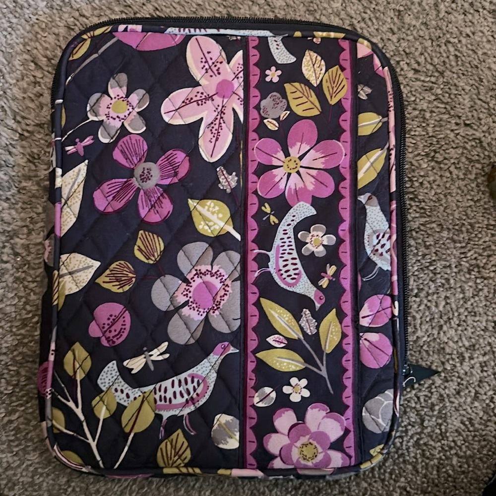 Vera Bradley Nightingale Purple Bird eReader iPad Tablet Cover Floral 10" X 8"